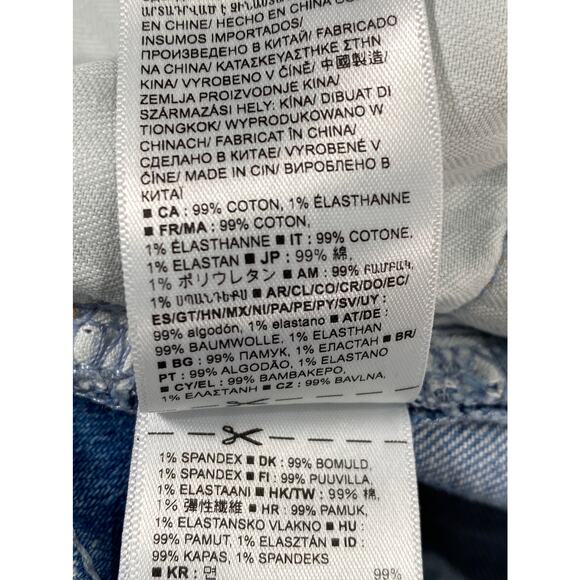 Gorpcore Gap Womens 6R Boho Raw Hem Cottage High Rise Faded Blue Ankle Jeans - Picture 4 of 9